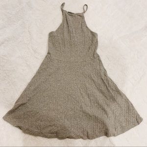 Grey Forever 21 Cutout Back Summer Dress